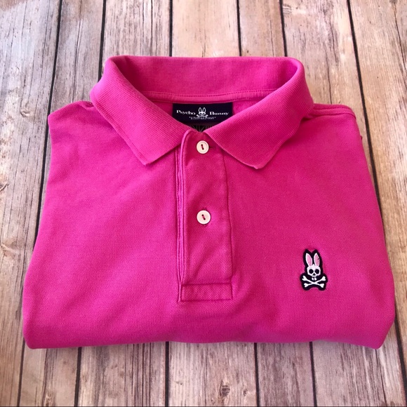 psycho bunny pink polo